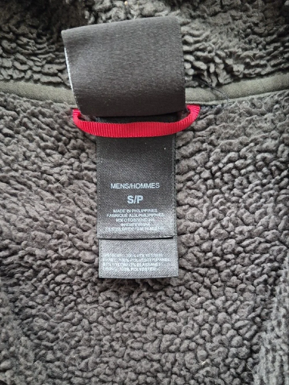 The North Face Men's Gray Hooded Fleece Jacket with Red Accent